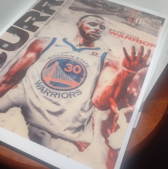 STEPHEN CURRY WARRIORS 8.5x11 ULTRA GLOSSY REPRINT COLOR ART BASKETBALL POSTER🔥 - Picture 4 of 5